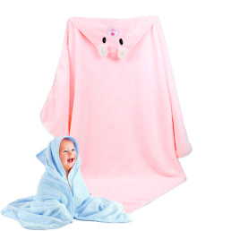 Детское полотенце-уголок с вышивкой светло-розовый 80х80 см HomeBrand