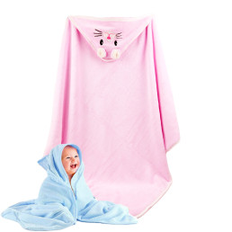 Детское полотенце-уголок с вышивкой светло-сиреневый 80х80 см HomeBrand