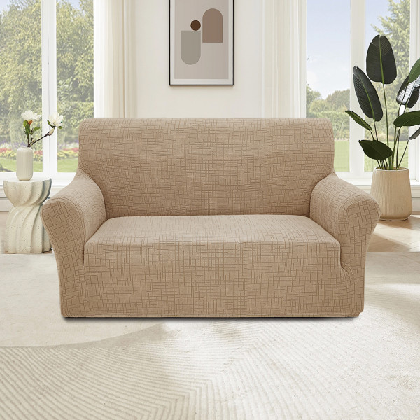 Чохол на диван 2-місний New Corn Fleece бежевий Love You