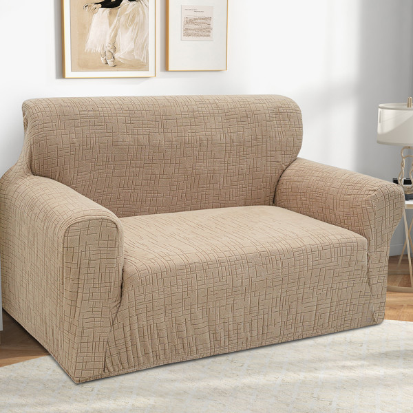 Чохол на диван 2-місний New Corn Fleece бежевий Love You