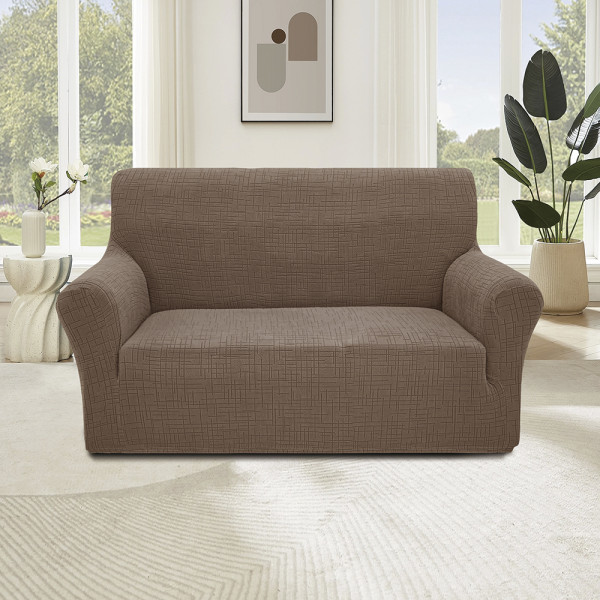 Чохол на диван 2-місний New Corn Fleece коричневий Love You