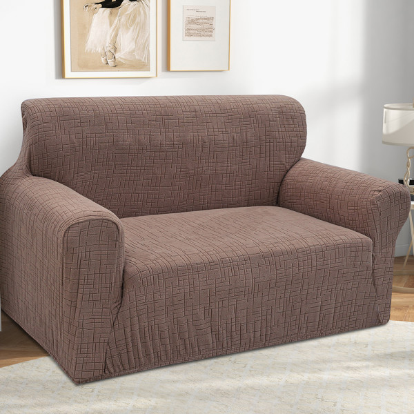 Чохол на диван 2-місний New Corn Fleece коричневий Love You