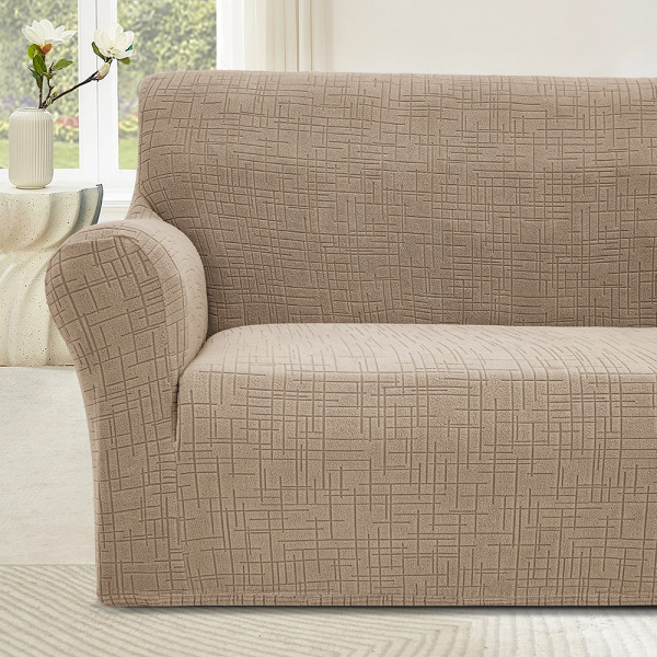 Чохол на диван 4-місний New Corn Fleece бежевий Love You