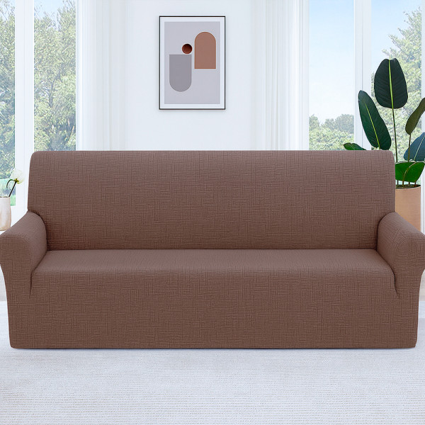 Чохол на диван 4-місний New Corn Fleece корчневий Love You