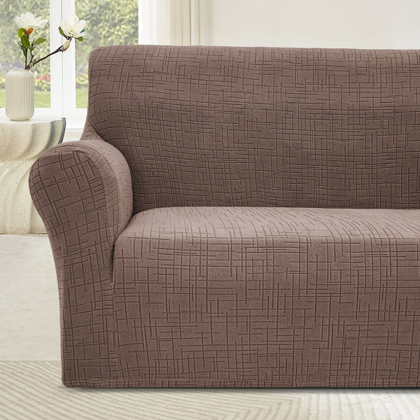 Чохол на диван 4-місний New Corn Fleece корчневий Love You