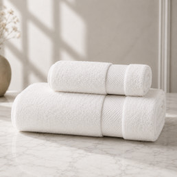 Набір білих махрових рушників LoveYouHome Hotel Collection, 50×80 + 75×150 см