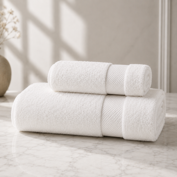 Набір білих махрових рушників LoveYouHome Hotel Collection, 50×80 + 75×150 см