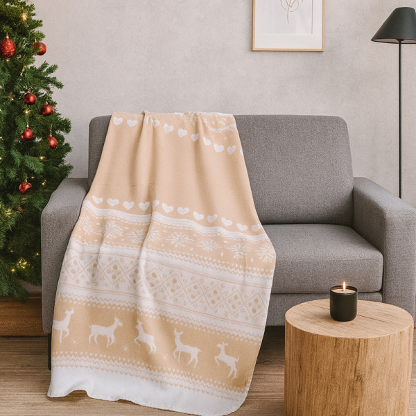 Теплий набір LoveYouHome: флісовий плед 150×200 см + термокухоль BOLLIRE 0,36 л Love You