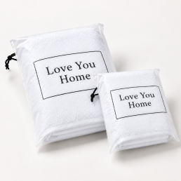 Набір білих махрових рушників LoveYouHome Hotel Collection, 50×80 + 75×150 см