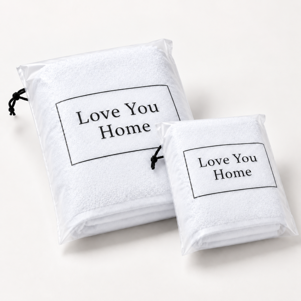 Набір білих махрових рушників LoveYouHome Hotel Collection, 50×80 + 75×150 см