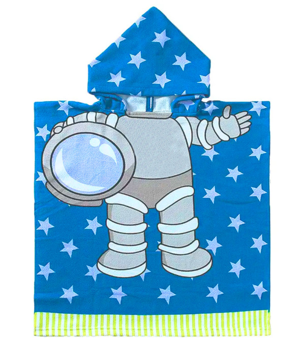 Детское банное полотенце с капюшоном Космонавт HomeBrand