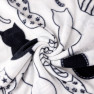 Плед легкий флісовий Чорні та білі котики Love You