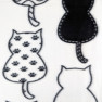 Плед легкий флісовий Чорні та білі котики Love You
