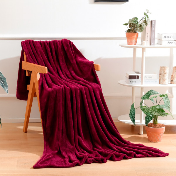 Плед флісовий бордо Love You