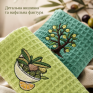 Набір вафельних рушників 2 шт 40x60 см Олива зелений/салат LoveYouHome