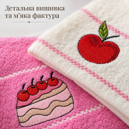 Набір кухонних рушників 2 шт 40x60 см Вишневий торт LoveYouHome