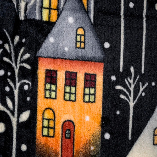 Плед фліс Зимове містечко 150x200 см Love You