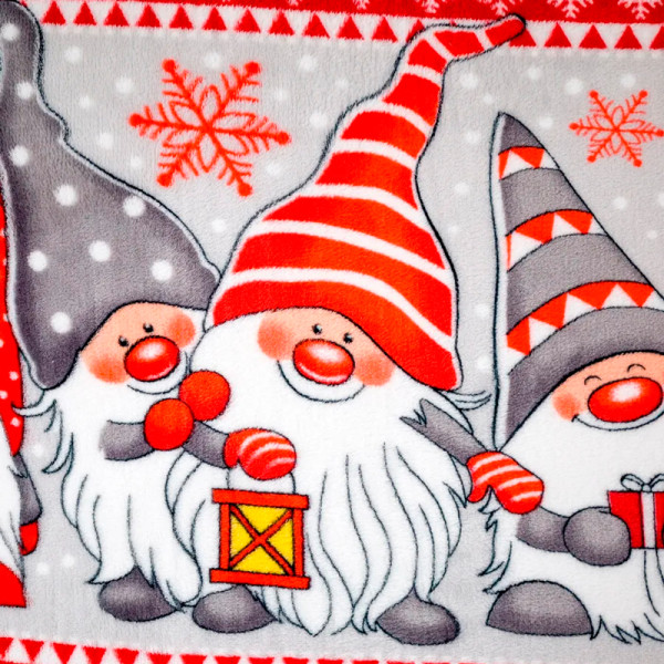 Плед фліс Новорічні гномики 150x200 см Love You
