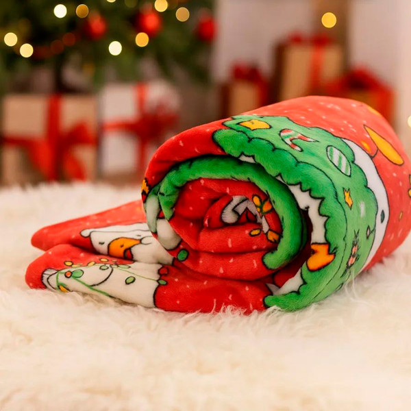 Плед фліс Новорічні гусенята 150x200 см Love You