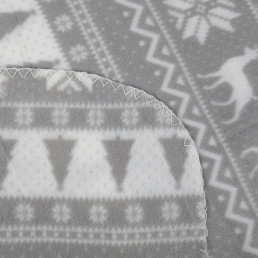 Набір із двох легких флісових пледів Срібні олені 150x200 см Love You