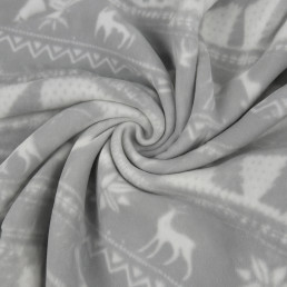 Набір із двох легких флісових пледів Срібні олені 150x200 см Love You