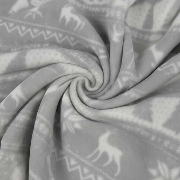 Набір із двох легких флісових пледів Срібні олені 150x200 см Love You