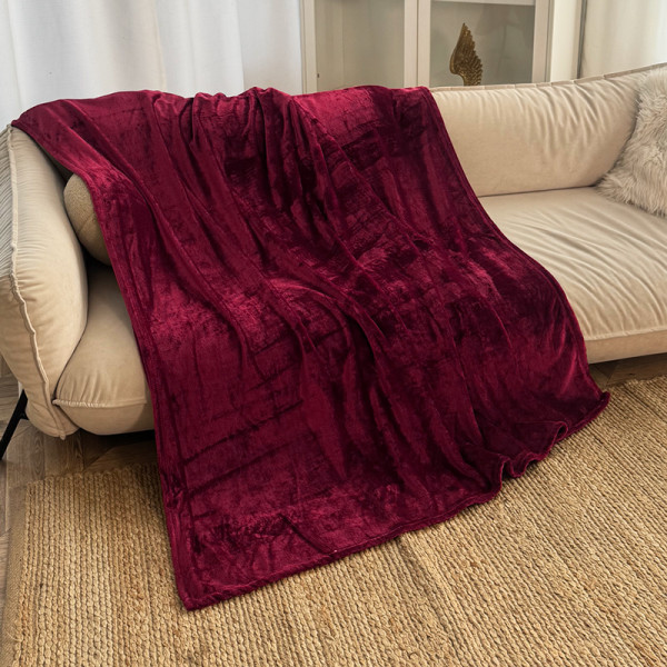 Плед флісовий бордо Love You