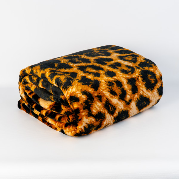 Плед флісовий Дикий Леопард Love You