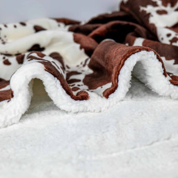 Плед флісовий Sherpa Корівка двосторонній Love You