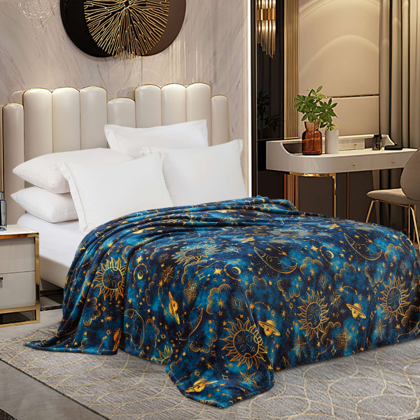 Плед фліс Зоряна ніч 150x200 см, 2 шт Love You