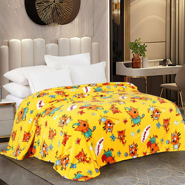 Плед фліс Веселі лисенята 150x200 см, 2 шт Love You