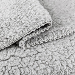 Уцінка!Плед-ковдра з шерпи та флісу світло-сірий 200х220 Love You
