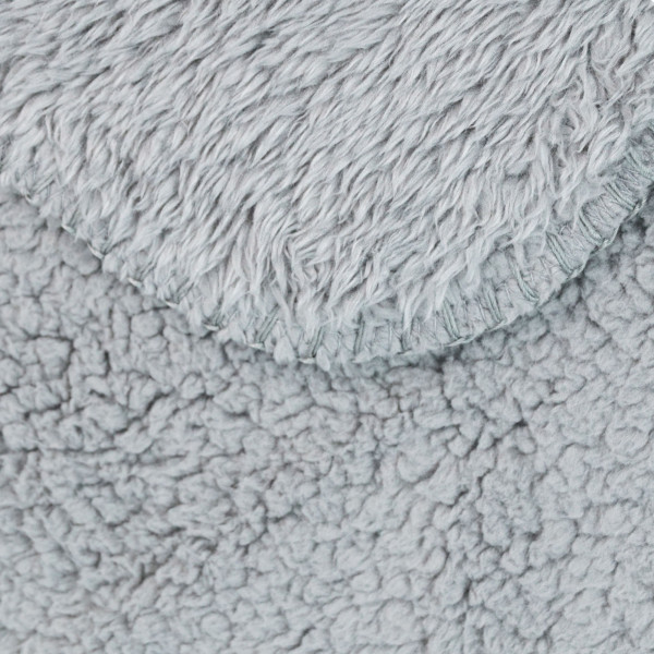 Уцінка!Плед-ковдра з шерпи та флісу світло-сірий 200х220 Love You