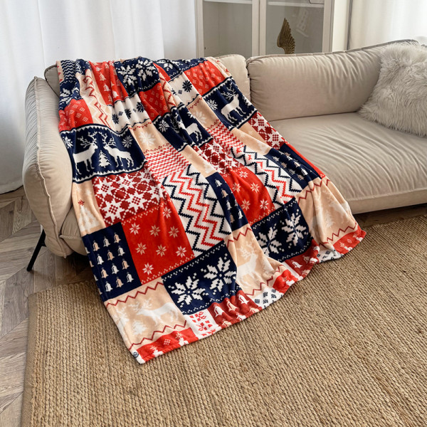 Набір із двох пледів фліс Нордична мозаїка 150x200 см Love You