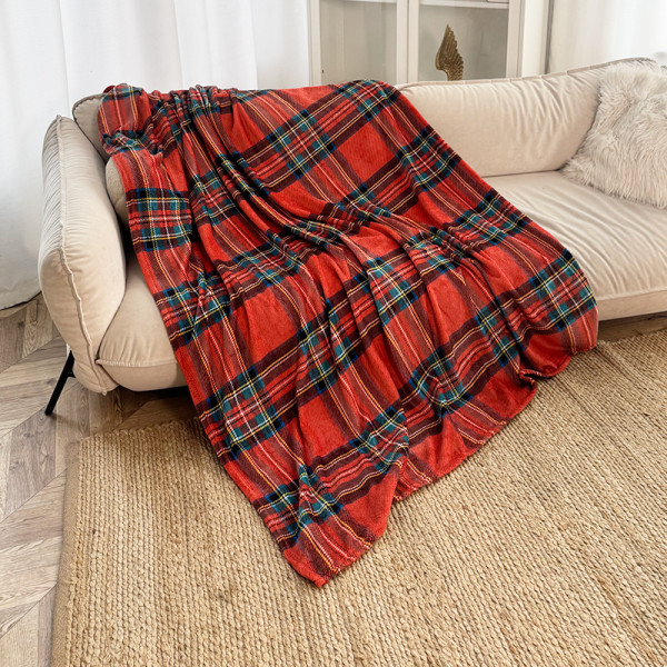 Набір із двох пледів фліс Класична клітинка 150x200 см Love You