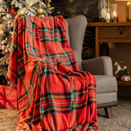 Плед фліс Класична клітинка 150x200 см, 2 шт Love You