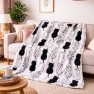 Набір із двох легких флісових пледів Чорні та білі котики 150x200 см Love You