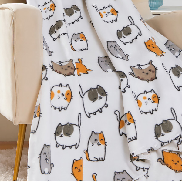 Набір із двох легких флісових пледів Веселі котики 150x200 см Love You