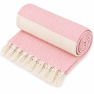 Рушник-пештемаль бавовняний для дому та відпочинку 100х180 см рожевий LoveYouHome