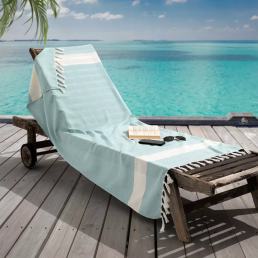 Рушник-пештемаль бавовняний для дому та відпочинку 100х180 см м'ятний LoveYouHome