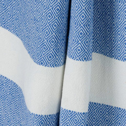 Рушник-пештемаль бавовняний для дому та відпочинку 100х180 см синій LoveYouHome