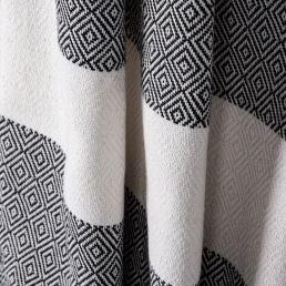 Рушник-пештемаль бавовняний для дому та відпочинку 100х180 см чорний LoveYouHome