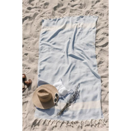 Рушник-пештемаль бавовняний для дому та відпочинку 100х180 см блакитний LoveYouHome