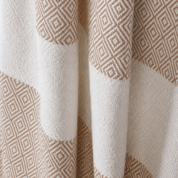 Рушник-пештемаль бавовняний для дому та відпочинку 100х180 см бежевий LoveYouHome