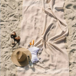 Рушник-пештемаль бавовняний для дому та відпочинку 100х180 см бежевий LoveYouHome