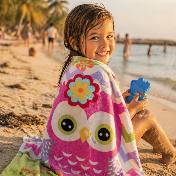 Рушник пляжний Совеня 75×150 см LoveYouHome